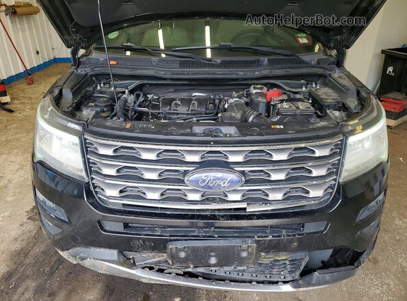1FM5K8D85GGA30266 2016 FORD EXPLORER Black ძრავის განყოფილების ხედი