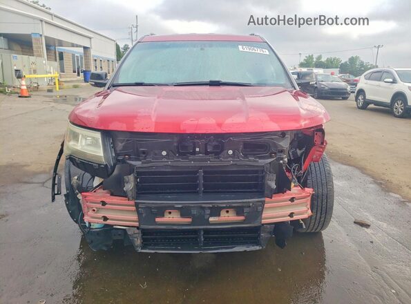 1FM5K8D85GGA41588 2016 FORD EXPLORER Red წინა ხედი