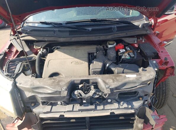 1FM5K8D85GGA41588 2016 FORD EXPLORER Red ძრავის განყოფილების ხედი