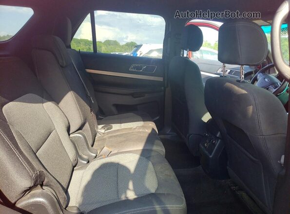 1FM5K8D85GGA41588 2016 FORD EXPLORER Red უკანა სალონის ხედი