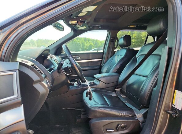 1FM5K8D85GGC28359 2016 FORD EXPLORER Gray Front interior view