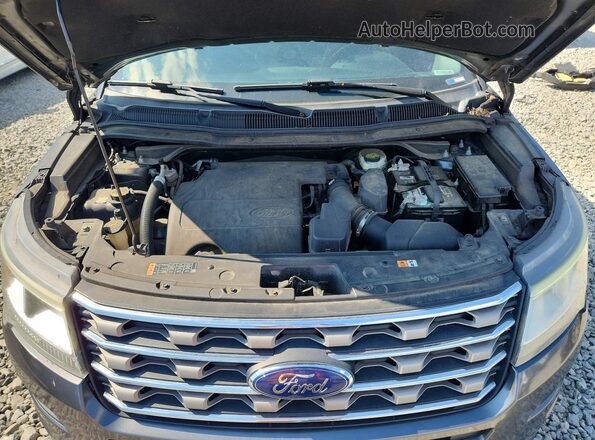 1FM5K8D85GGC28359 2016 FORD EXPLORER Gray Engine compartment view