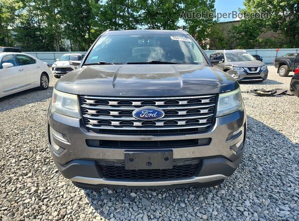1FM5K8D85GGC28359 2016 FORD EXPLORER Gray Front view