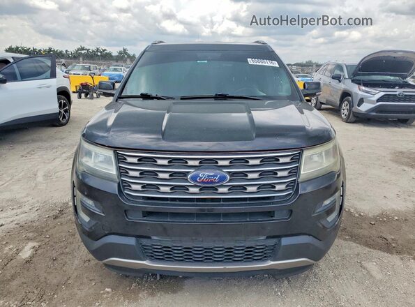 1FM5K8D85HGA42046 2017 FORD EXPLORER Black წინა ხედი