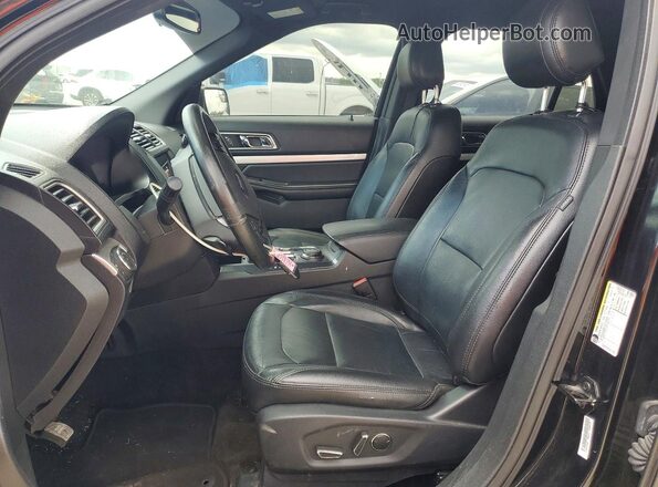 1FM5K8D85HGA42046 2017 FORD EXPLORER Black წინა სალონის ხედი