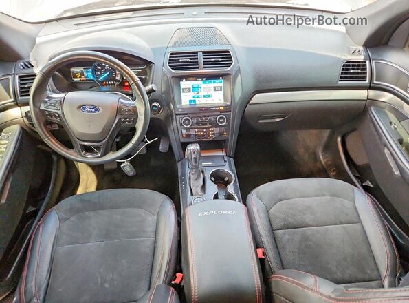 1FM5K8D85JGA97960 2018 FORD EXPLORER Gray Вид панелі приладів