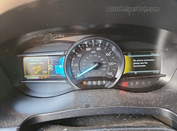 1FM5K8D85JGA97960 2018 FORD EXPLORER Gray Вид щитка приладів