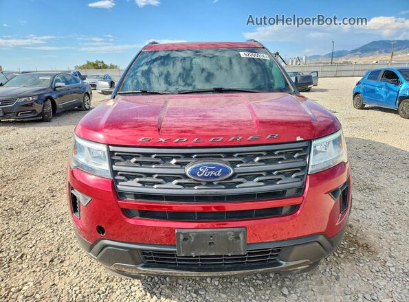 1FM5K8D85JGC05896 2018 FORD EXPLORER Темно-бордовый Вид спереди