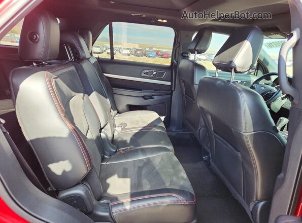 1FM5K8D85JGC05896 2018 FORD EXPLORER Темно-бордовый Вид задних сидений