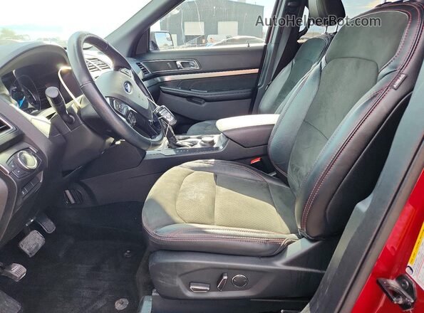 1FM5K8D85JGC05896 2018 FORD EXPLORER Темно-бордовый Вид салона спереди