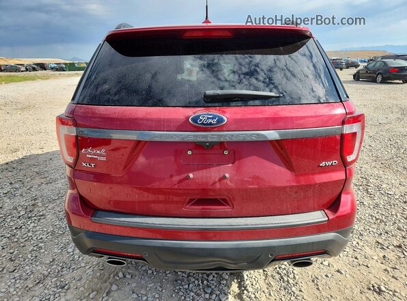 1FM5K8D85JGC05896 2018 FORD EXPLORER Темно-бордовый Вид сзади