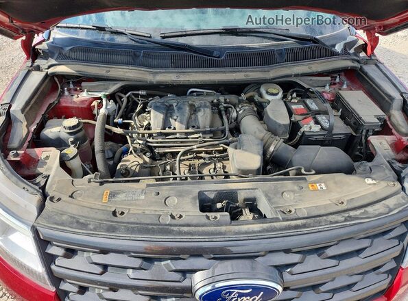 1FM5K8D85JGC05896 2018 FORD EXPLORER Темно-бордовый Вид задней части салона