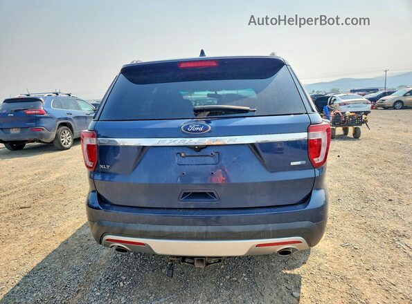 1FM5K8D86GGA78942 2016 FORD EXPLORER Blue Вид ззаду