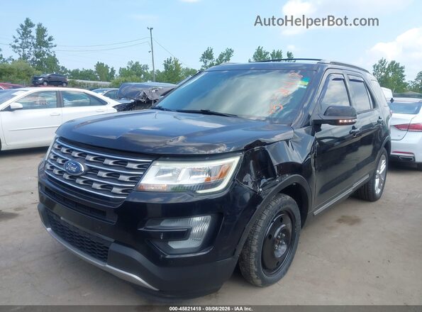 1FM5K8D86GGC56039 2016 FORD EXPLORER Black Przód lewy