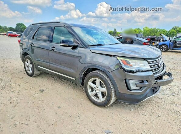 1FM5K8D86HGC30641 2017 FORD EXPLORER Серый Передняя правая четверть