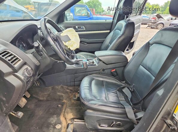 1FM5K8D86HGC30641 2017 FORD EXPLORER Серый Вид салона спереди