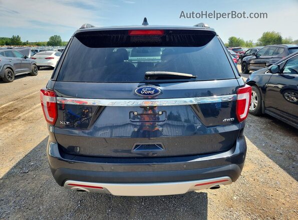 1FM5K8D86HGC72985 2017 FORD EXPLORER Blue Հետևի տեսք