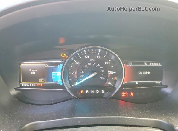 1FM5K8D86HGD47989 2017 FORD EXPLORER White Вид щитка приладів