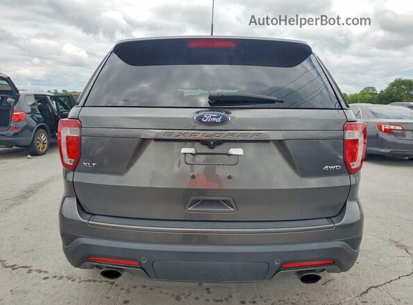 1FM5K8D86JGC39636 2018 FORD EXPLORER Серый Вид сзади