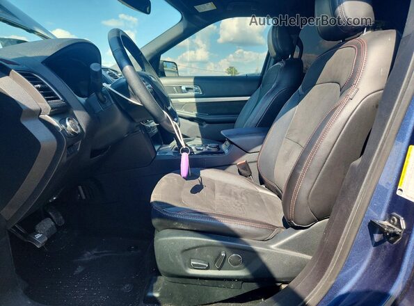 1FM5K8D86JGC51060 2018 FORD EXPLORER Синий Вид салона спереди