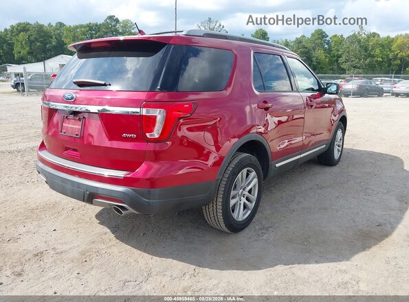 1FM5K8D86JGC60731 2018 FORD EXPLORER Red Tył prawy