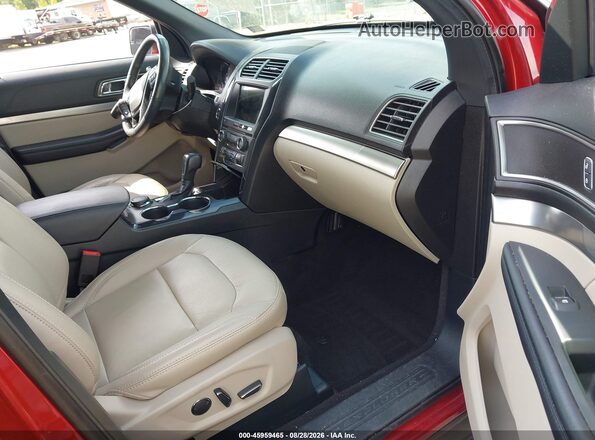 1FM5K8D86JGC60731 2018 FORD EXPLORER Red Widok wnętrza z przodu