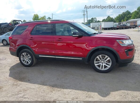 1FM5K8D86JGC60731 2018 FORD EXPLORER Red Widok wnętrza z tyłu