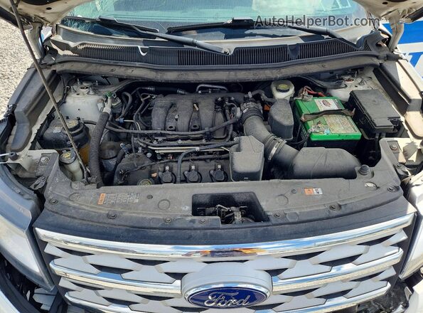 1FM5K8D86KGA26381 2019 FORD EXPLORER White ძრავის განყოფილების ხედი