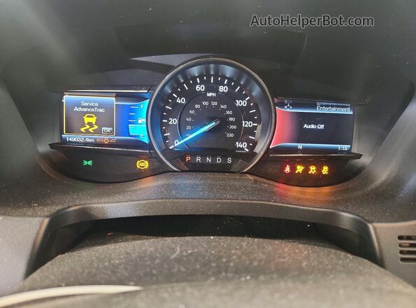1FM5K8D87HGA24860 2017 FORD EXPLORER Black Widok zestawu wskaźników