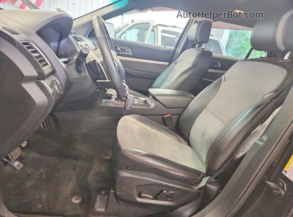 1FM5K8D87HGA24860 2017 FORD EXPLORER Black Widok wnętrza z przodu
