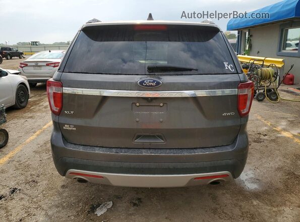 1FM5K8D87HGA33638 2017 FORD EXPLORER Gray Հետևի տեսք