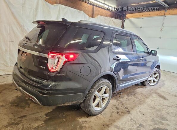 1FM5K8D87HGD50089 2017 FORD EXPLORER Черный Задняя правая четверть