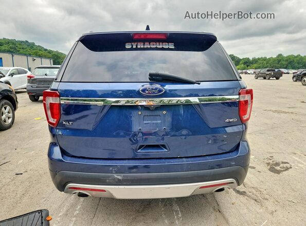 1FM5K8D88GGA31458 2016 FORD EXPLORER Blue უკანა ხედი