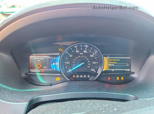 1FM5K8D88HGA40310 2017 FORD EXPLORER Черный Вид щитка приборов