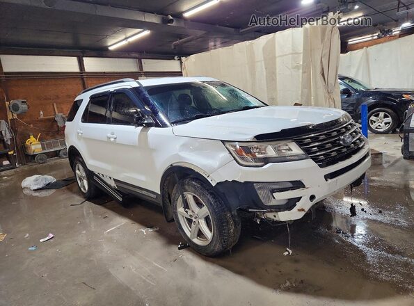 1FM5K8D88HGC81865 2017 FORD EXPLORER Белый Передняя правая четверть