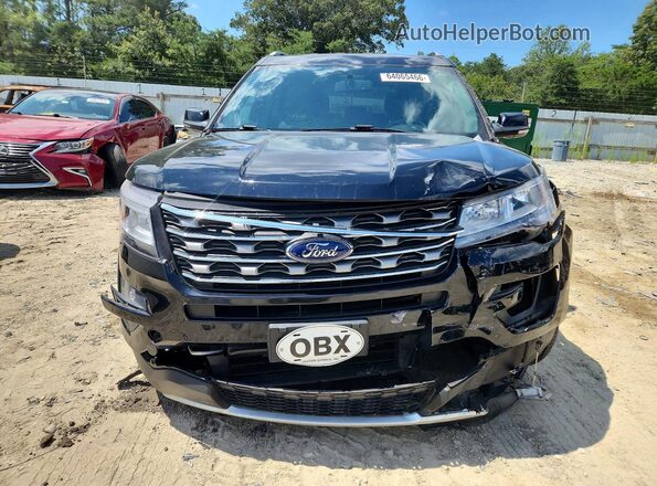 1FM5K8D88HGD34239 2017 FORD EXPLORER Black Front view