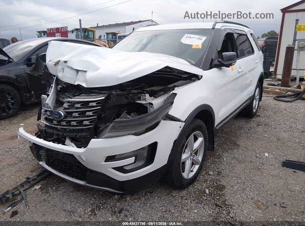 1FM5K8D88HGD44625 2017 FORD EXPLORER White Przód lewy