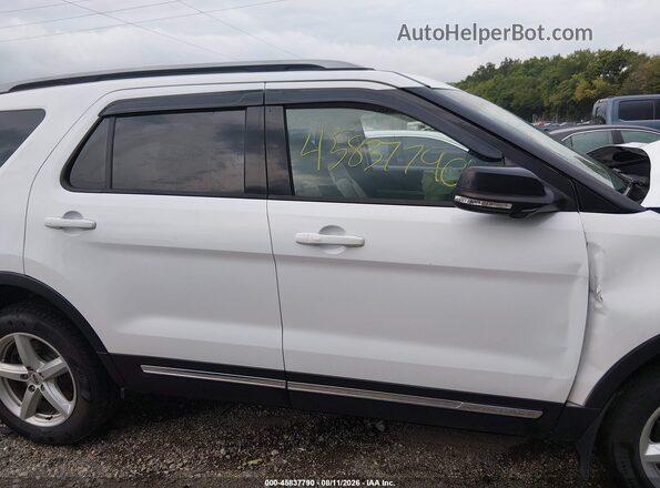 1FM5K8D88HGD44625 2017 FORD EXPLORER White Widok wnętrza z tyłu