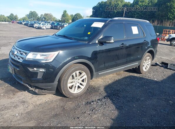 1FM5K8D88JGC78986 2018 FORD EXPLORER Black წინა მარცხენა ხედი სამი მეოთხედიდან