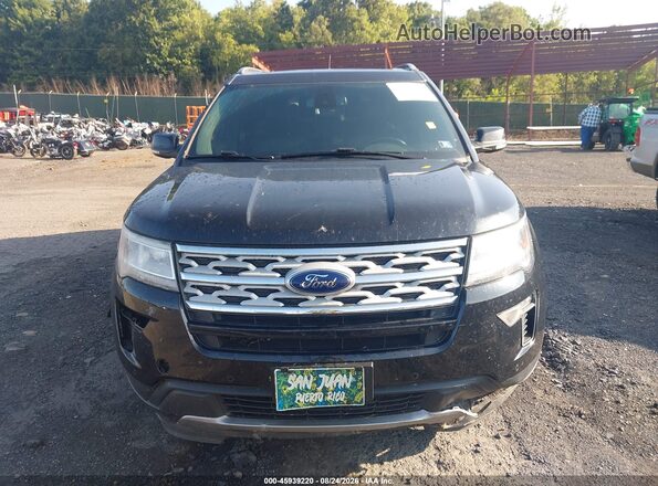 1FM5K8D88JGC78986 2018 FORD EXPLORER Black ხელსაწყოთა პანელის ხედი