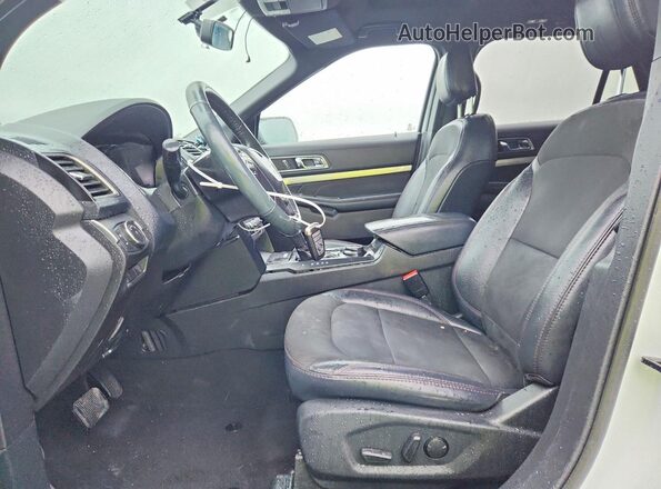 1FM5K8D88KGA81334 2019 FORD EXPLORER White Vista interior delantera