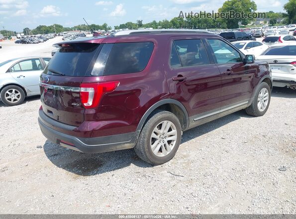 1FM5K8D88KGA86694 2019 FORD EXPLORER Maroon Հետևի աջ