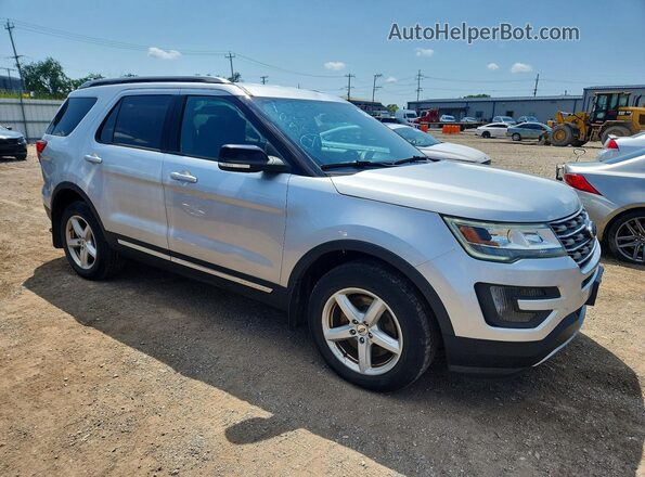 1FM5K8D89GGA37253 2016 FORD EXPLORER Серебряный Передняя правая четверть