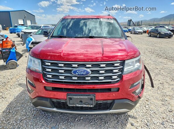 1FM5K8D89GGD14659 2016 FORD EXPLORER Red Front view