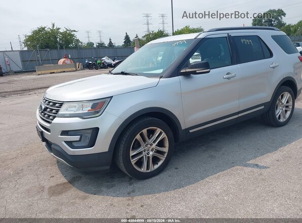 1FM5K8D89GGD23667 2016 FORD EXPLORER Серебряный Передняя левая четверть