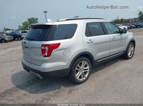 1FM5K8D89GGD23667 2016 FORD EXPLORER Серебряный Задняя правая четверть