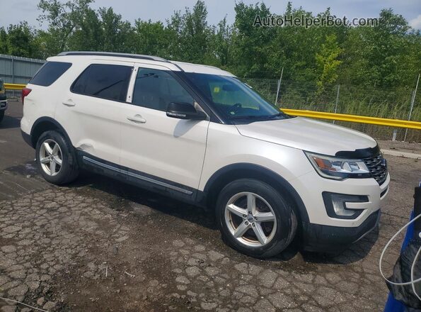 1FM5K8D89HGA45161 2017 FORD EXPLORER White Delantero derecho