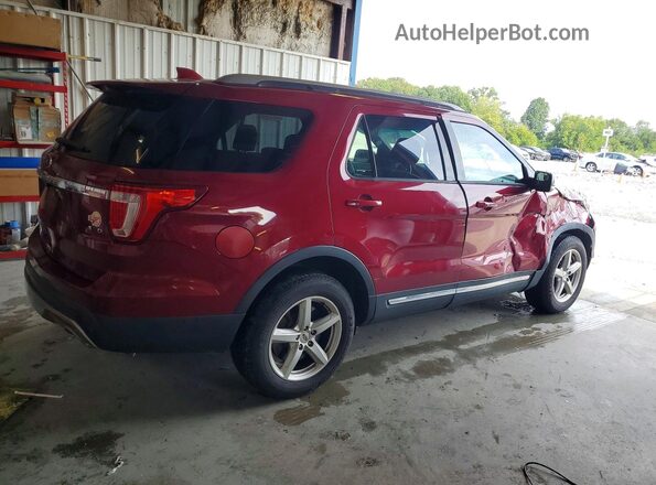 1FM5K8D89HGA57004 2017 FORD EXPLORER Красный Задняя правая четверть