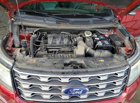 1FM5K8D89HGA57004 2017 FORD EXPLORER Красный Вид подкапотного пространства