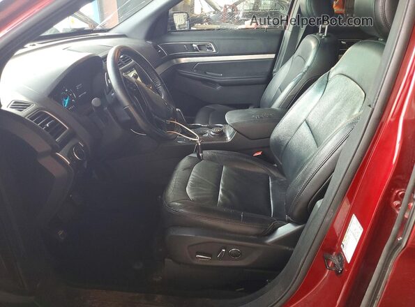 1FM5K8D89HGA57004 2017 FORD EXPLORER Красный Вид салона спереди